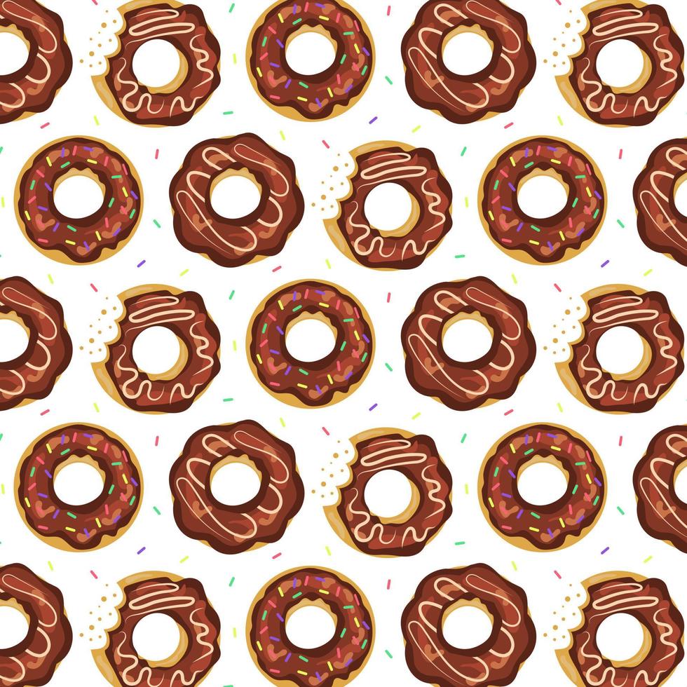 Donuts Seamless Pattern. vector