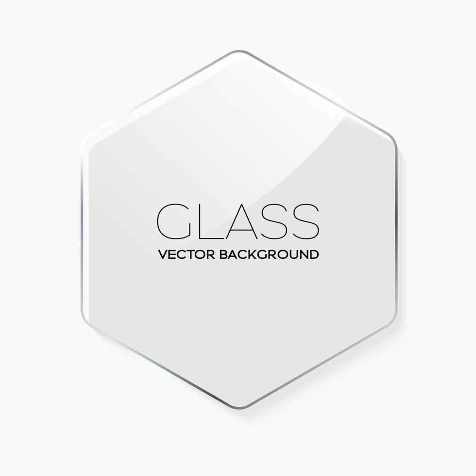 Transparent glass frame vector