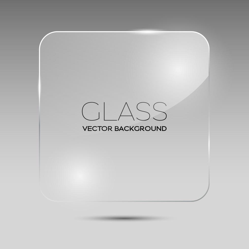 Transparent glass frame vector