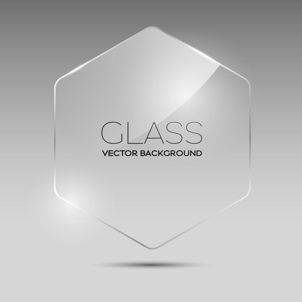 Transparent glass frame vector