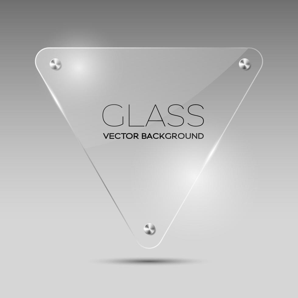 Transparent glass frame vector