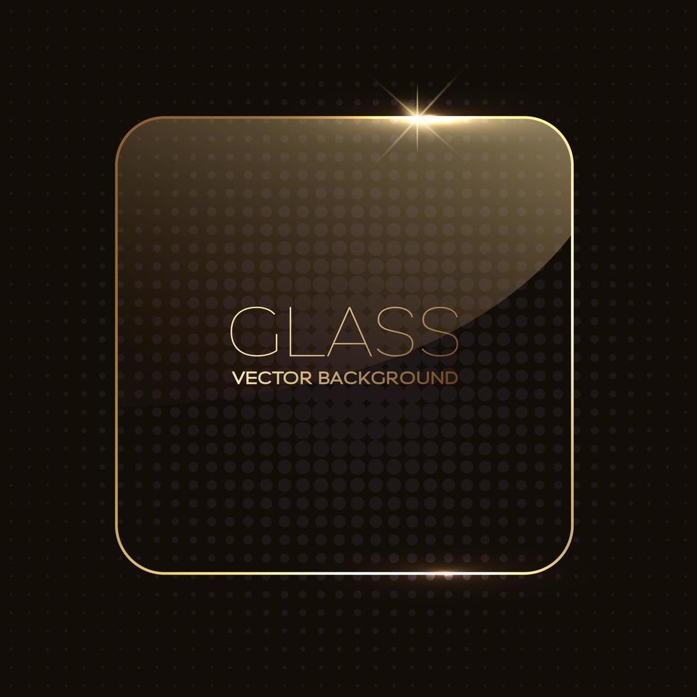 Transparent glass frame vector