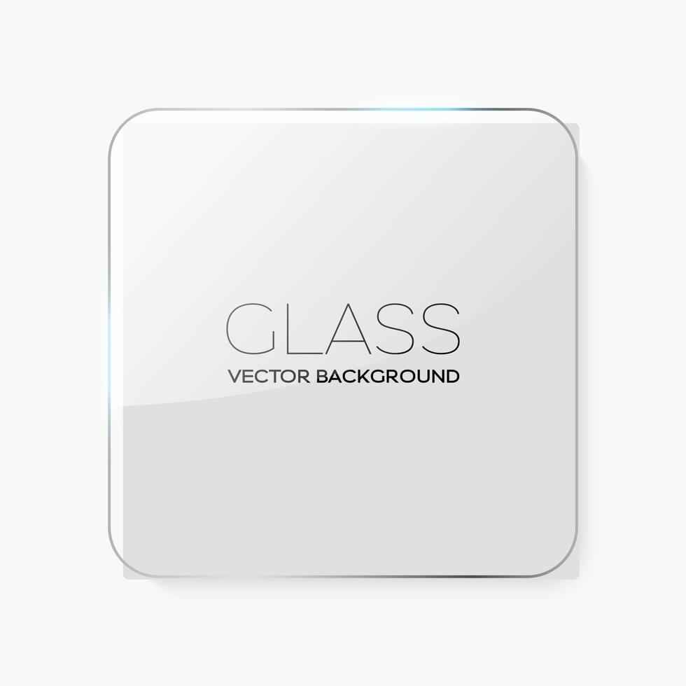 Transparent glass frame vector