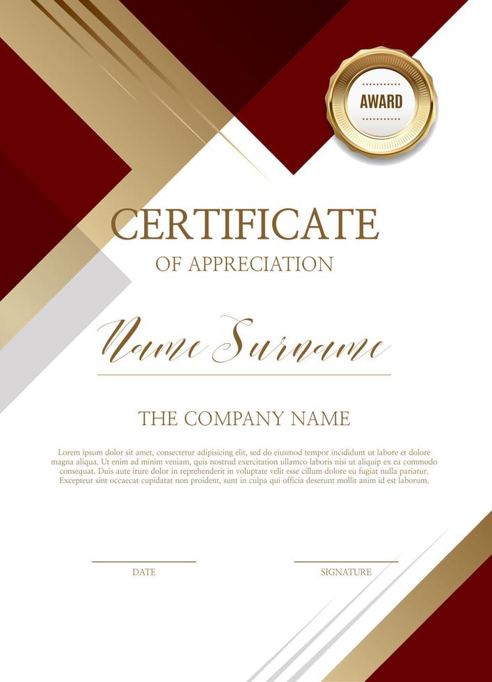 Certificate of simple background vector