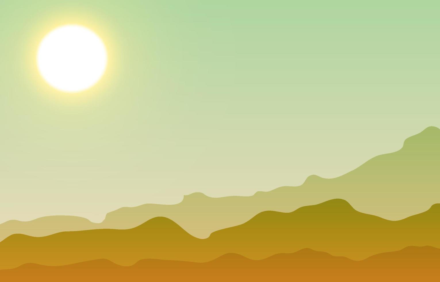 desierto con montañas silueta vector illustration