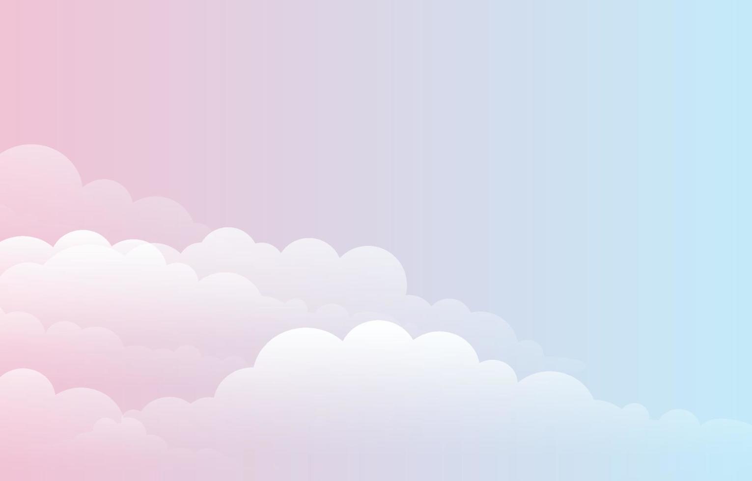 beautiful sky background with clouds vector