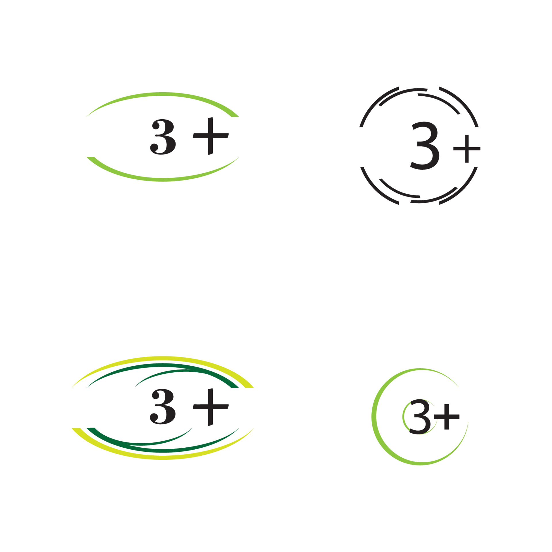 3 plus icon symbol vector illustration design template 3643590 Vector ...