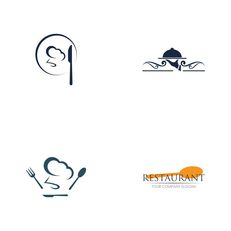 restaurant logo vector illustration design template