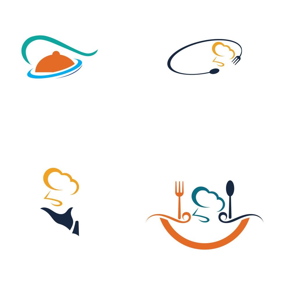 restaurant logo vector illustration design template