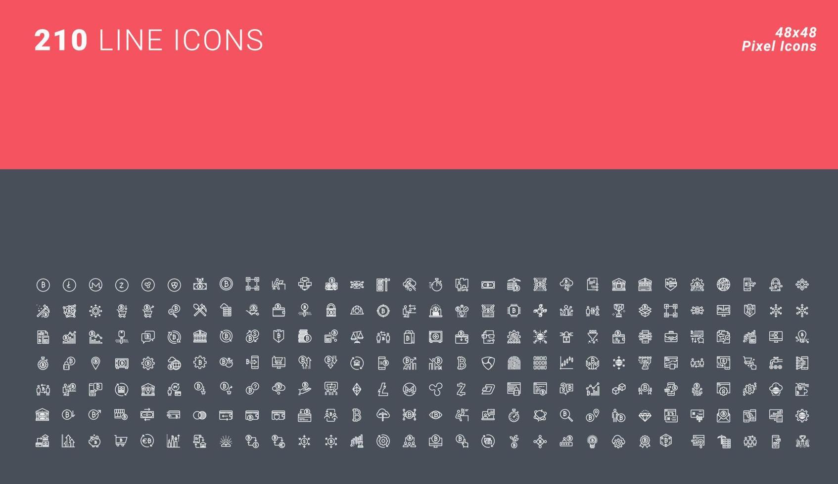 Pixel perfect icon set for graphic and web design, and app development vector