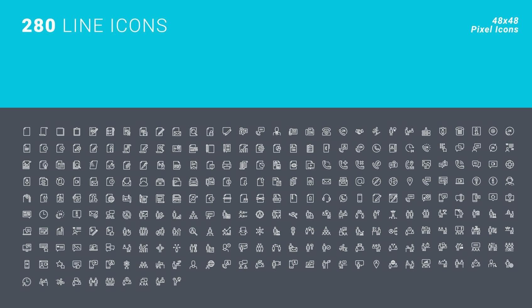 Pixel perfect icon set for graphic and web design, and app development vector