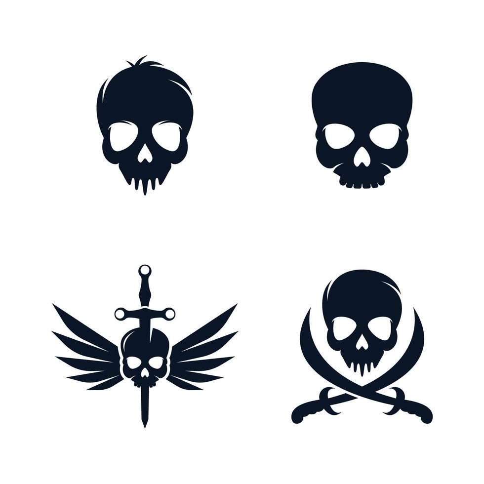 Skull logo images illustration vector