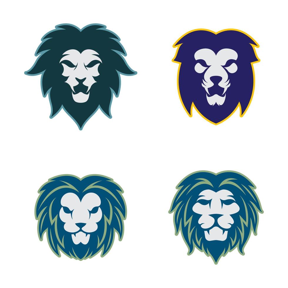 Lion head logo images illustration vector