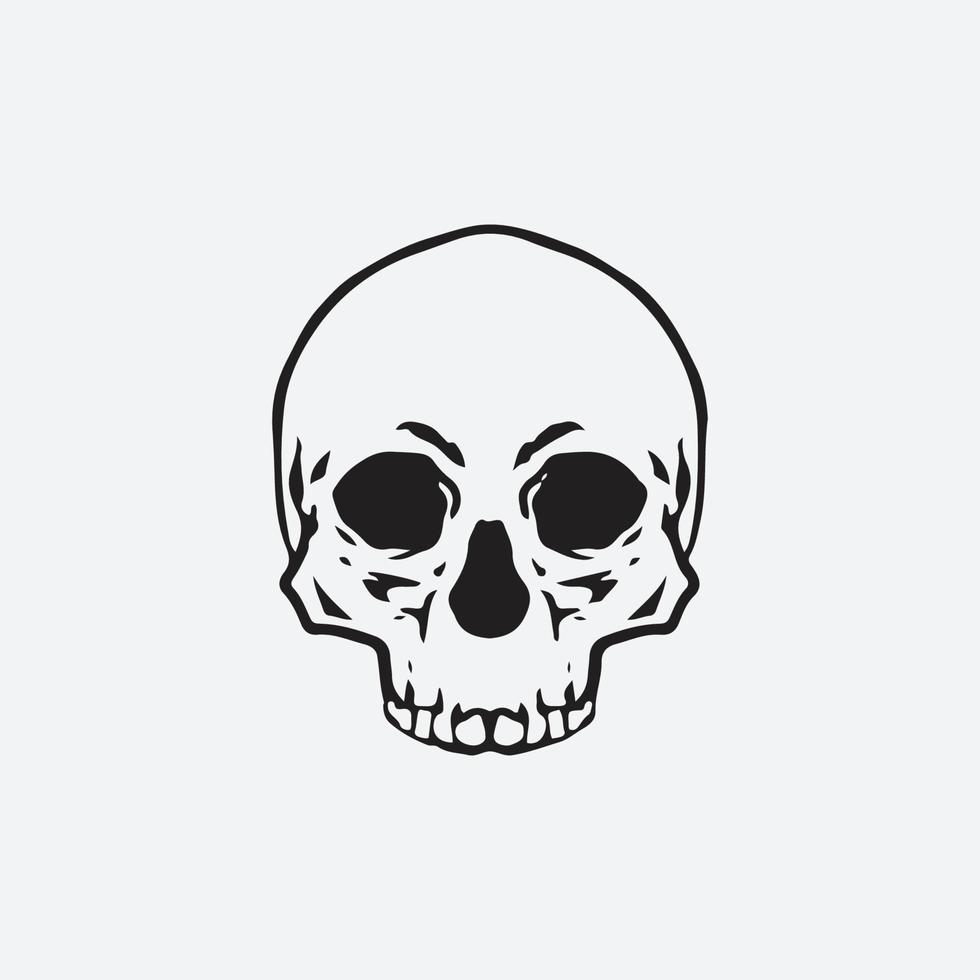 Skull head illustration vector