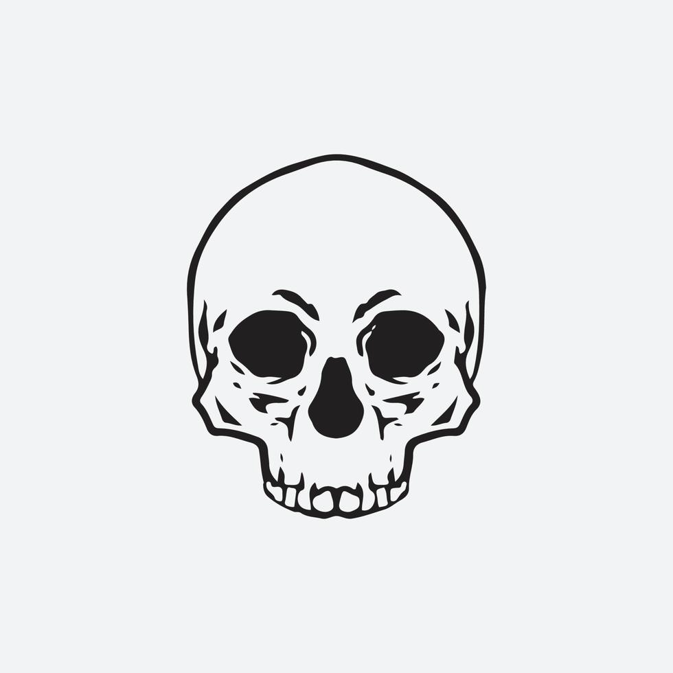 Skull head illustration vector