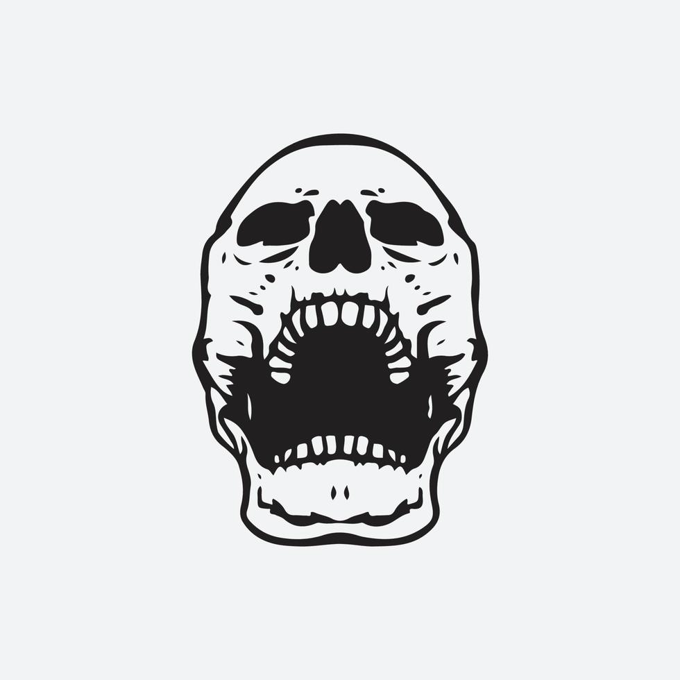 Skull head illustration vector