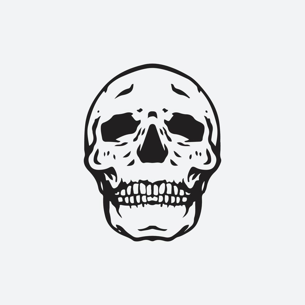 Skull head illustration vector