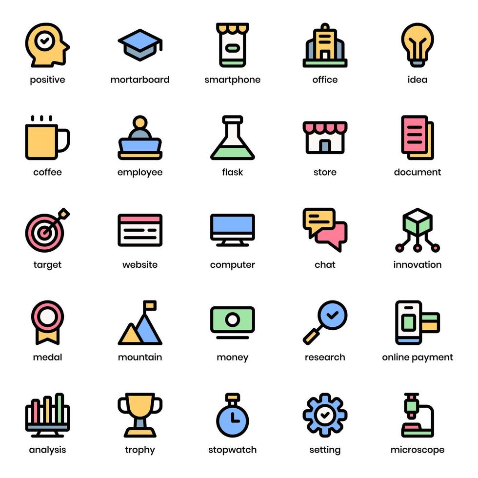 Start Up icon pack for your website design, logo, app, UI. Start Up icon lineal color design. Vector graphics illustration and editable stroke.