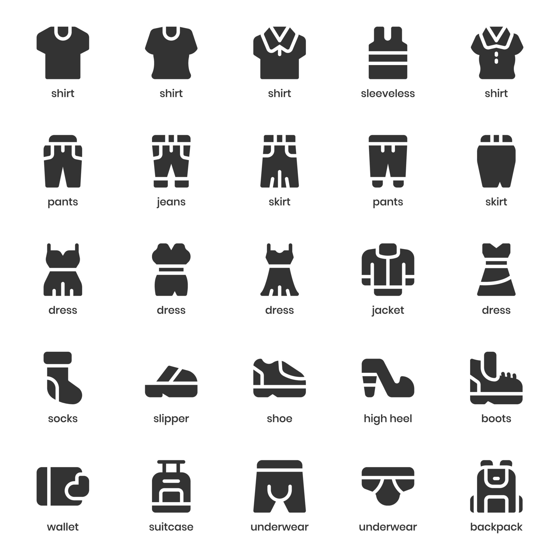Fashion and Clothes icon pack for your website design, logo, app, UI ...