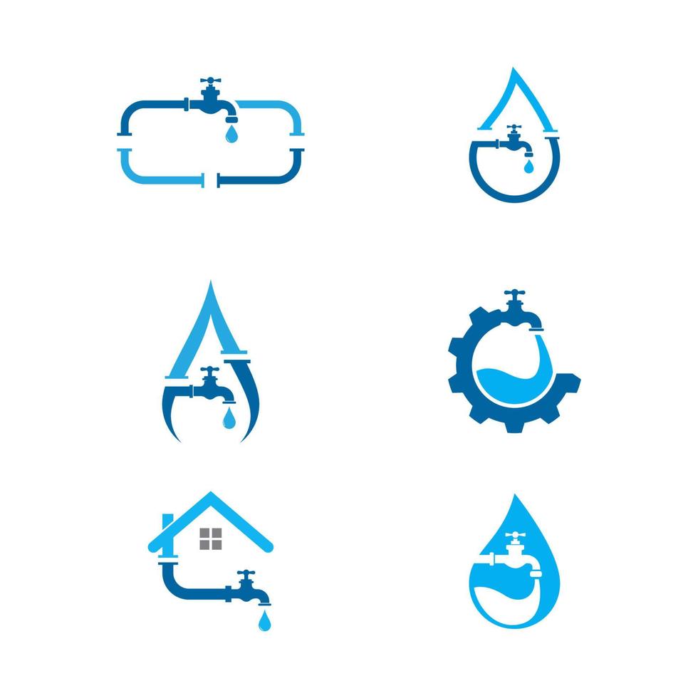 plumbing logo Vector icon design illustration