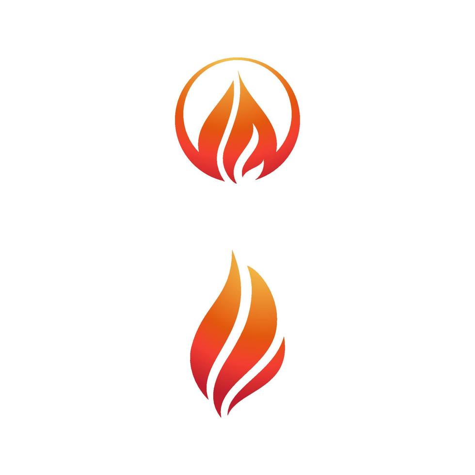 Hot flame fire vector icon illustration