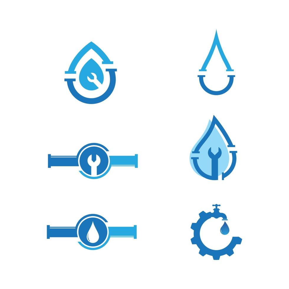 plumbing logo Vector icon design illustration