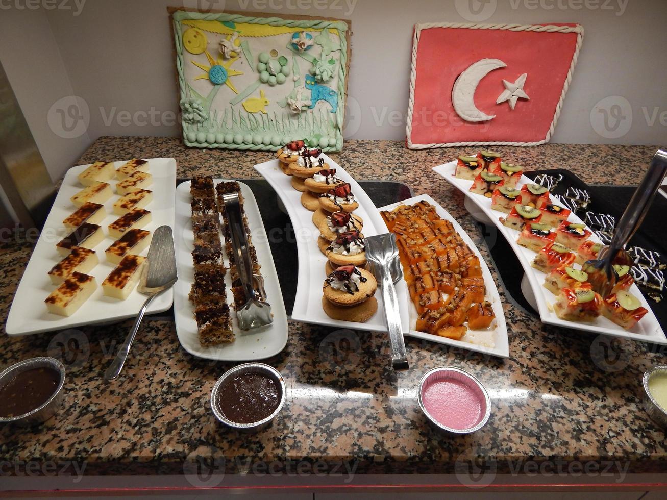 comida cocina turca en un restaurante foto