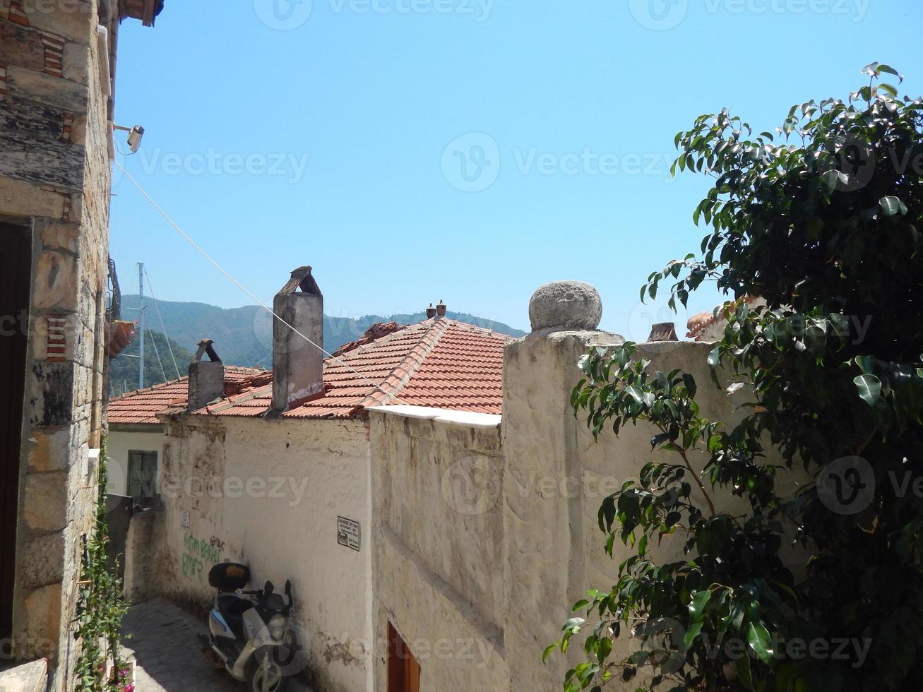 Arquitectura mediterránea en el mar Egeo en Turquía, Marmaris foto