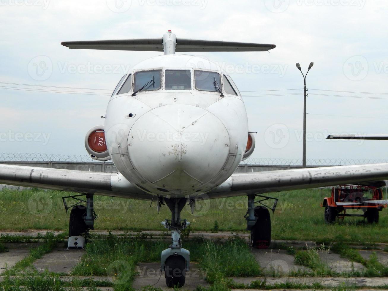 Civil and military aircraft in detail photo