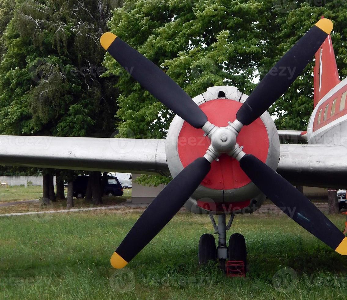 hélices de motor de aviación foto