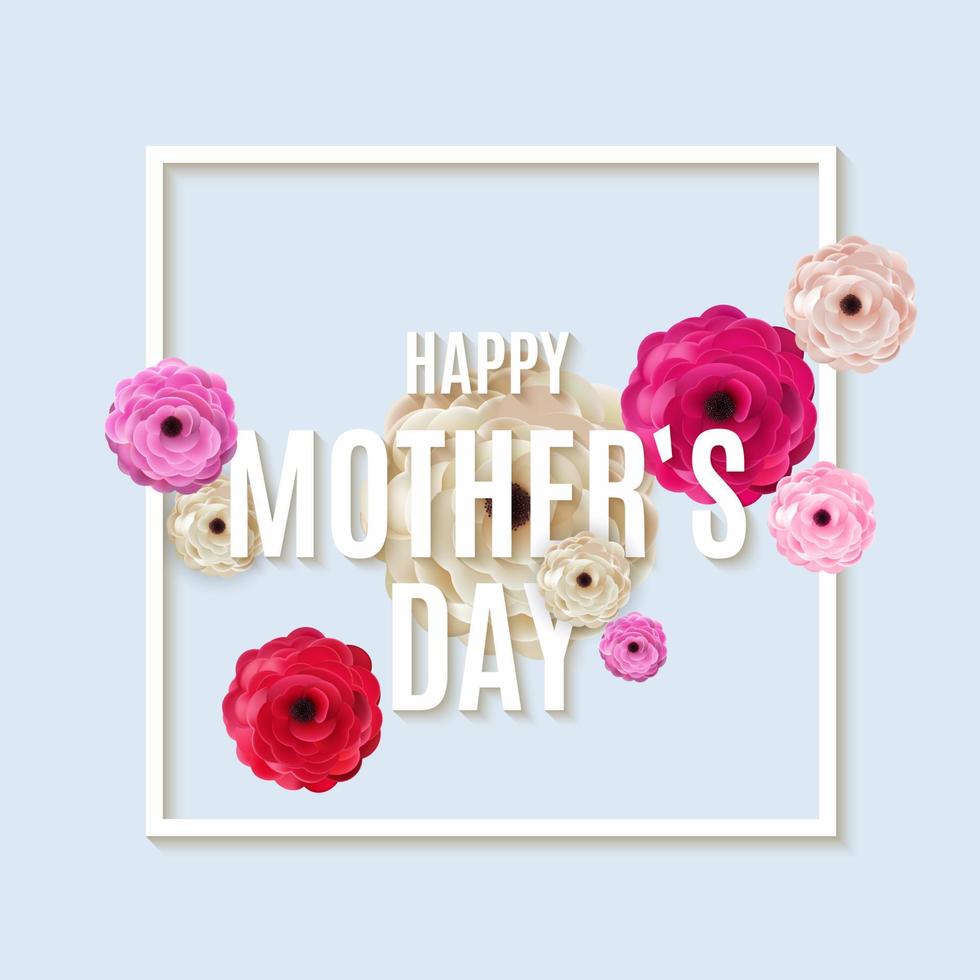 I love you mom. Happy Mother s Day background. Vector Illustration