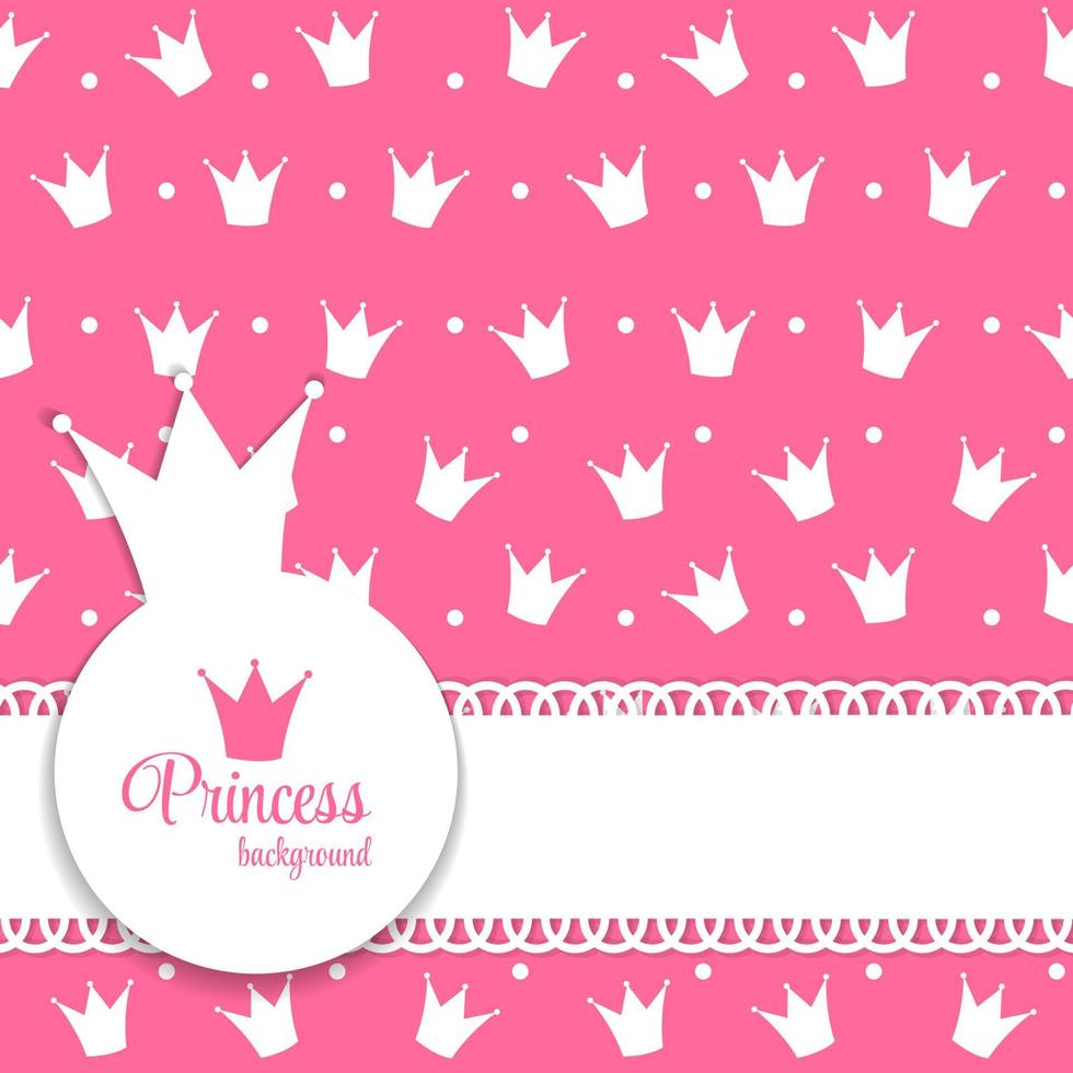 Princess Crown Background Vector Illustration.