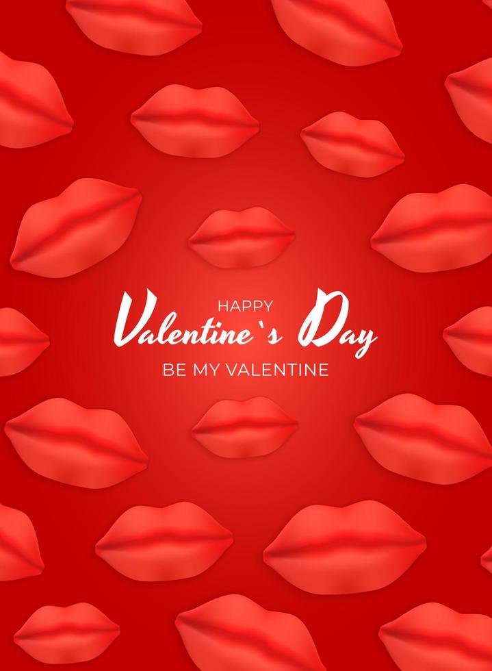 Valentine s Day Background Design. Template for advertising, web, social media and fashion ads. Poster, flyer, greeting card, header for website Vector Illustration EPS10