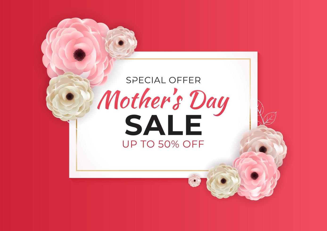 Mother's Day sale colored background. Vector illustration