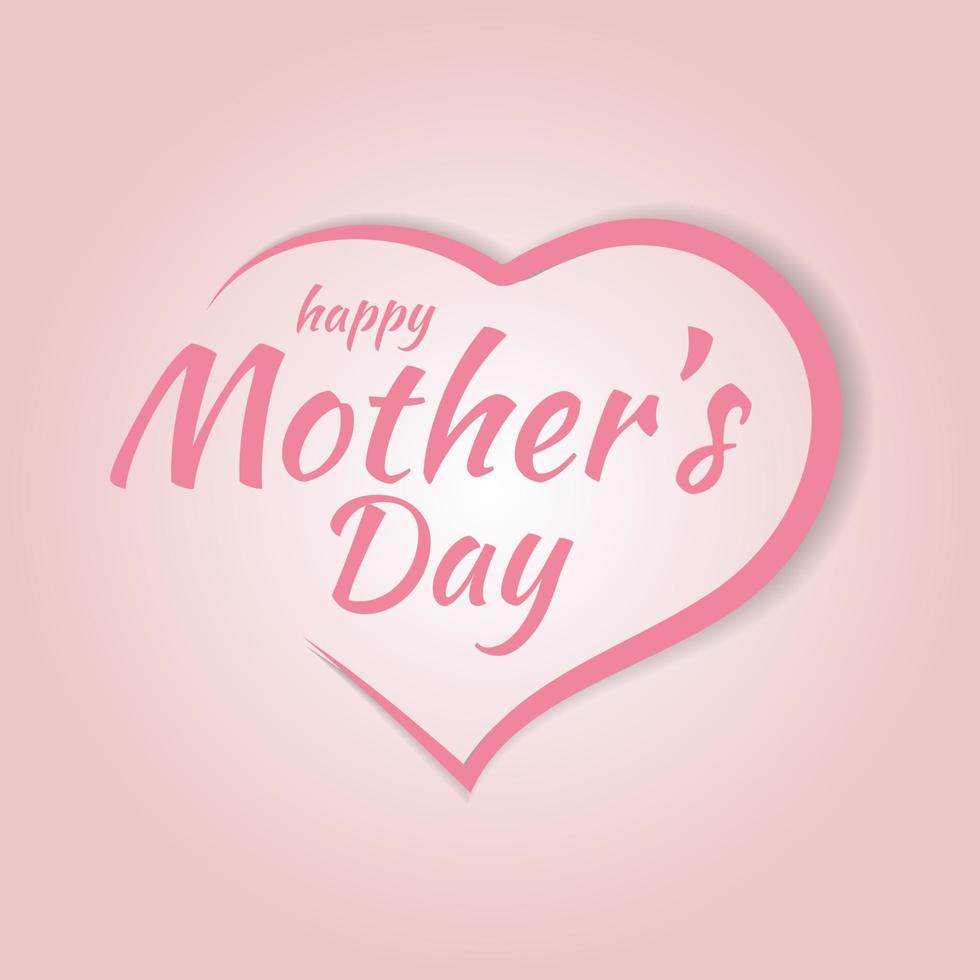 Happy Mother's Day congratulation background card. Vector illustration