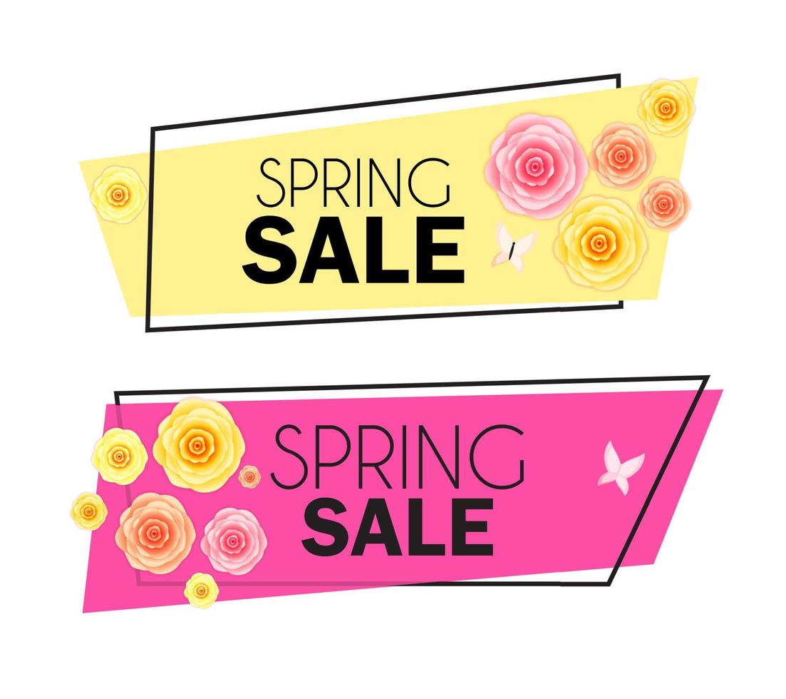 Abstract Spring Sale Background Template. Vector Illustration