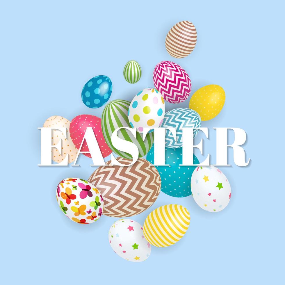 Abstract Easter Sale Template Background Vector Illustration