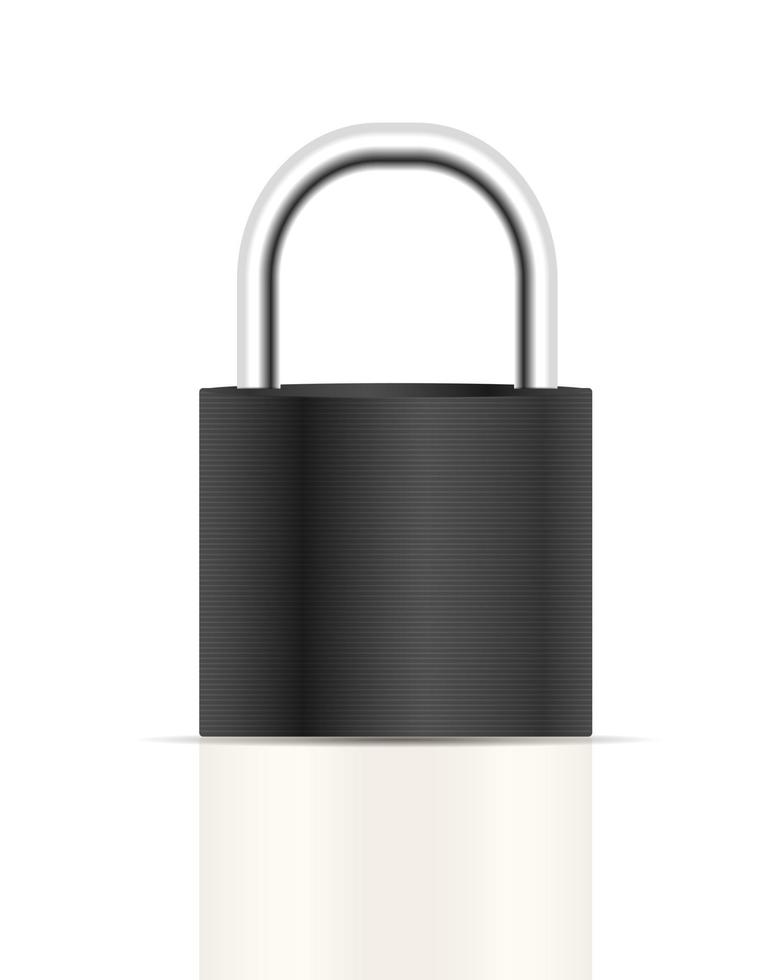 Realistic Lock Sign Vector Illustration
