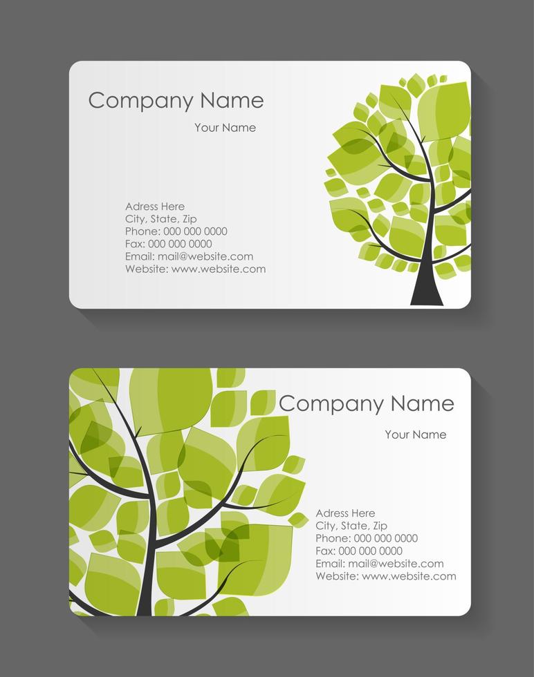 Company Business Card Vector Illustration