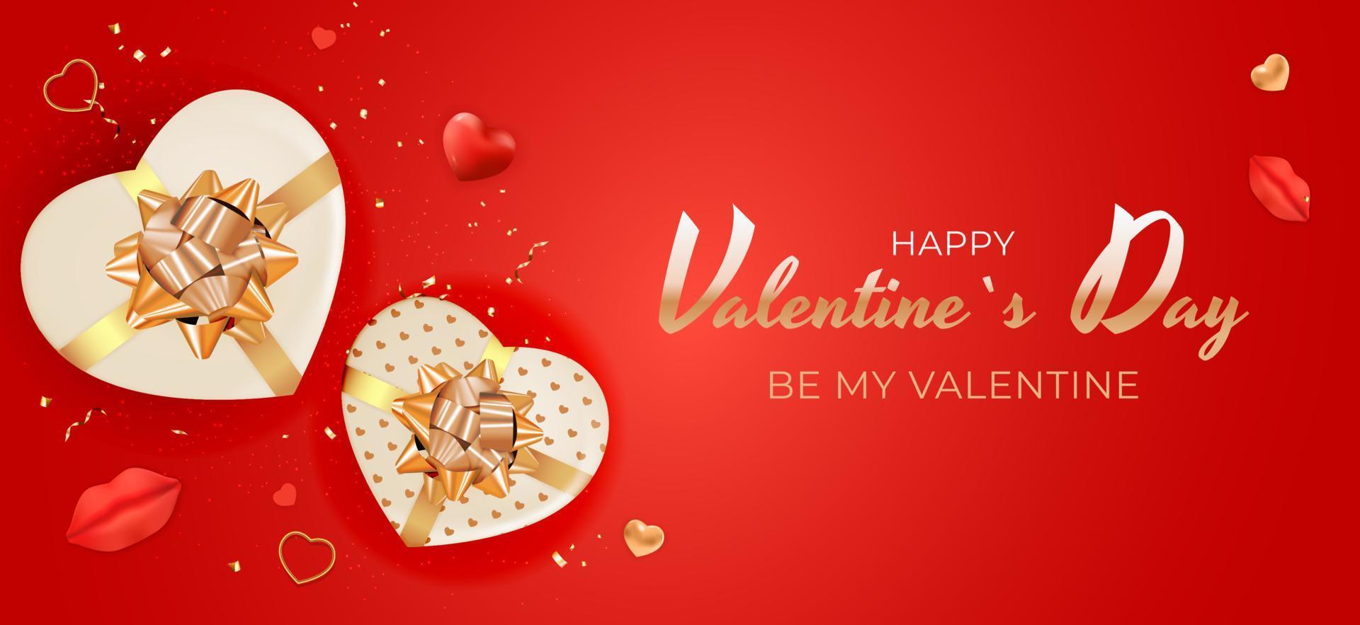 Valentine s Day Background Design. Template for advertising, web, social media and fashion ads. Poster, flyer, greeting card, header for website Vector Illustration EPS10