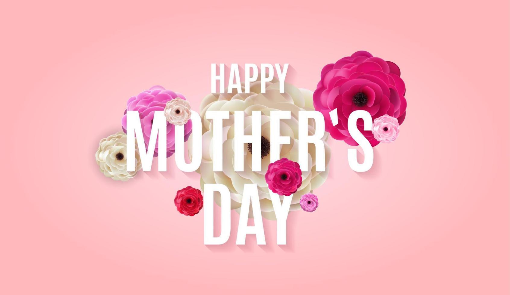 I love you mom. Happy Mother s Day background. Vector Illustration