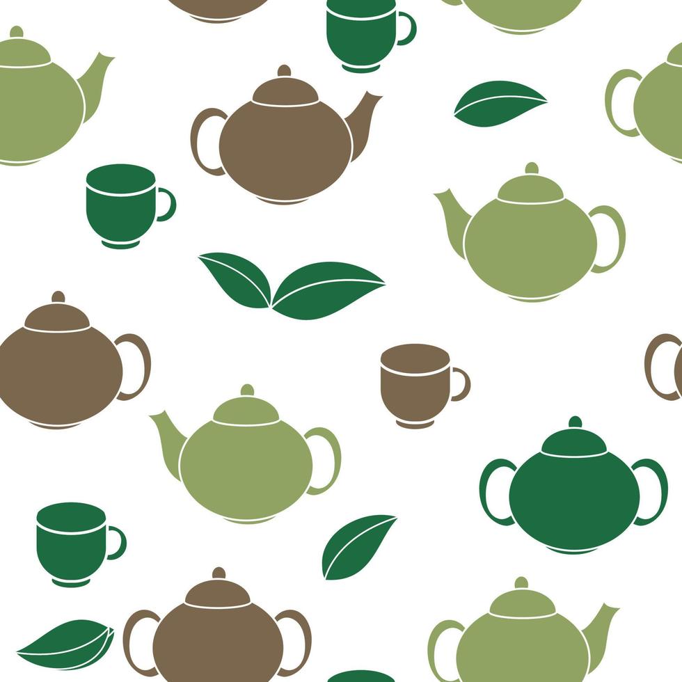 Tea Seamless Pattern Background Vector Illustration