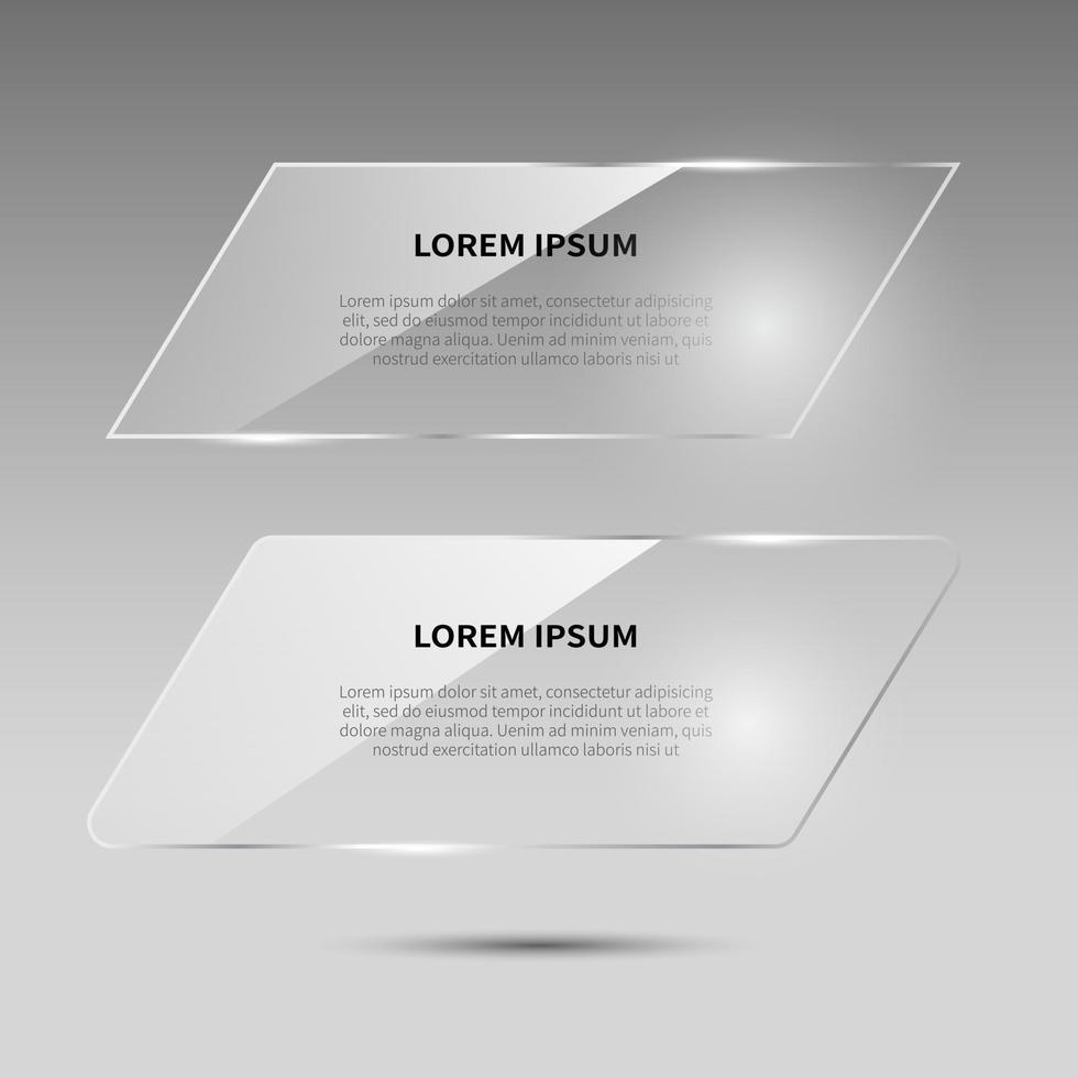 Transparent glass frame vector