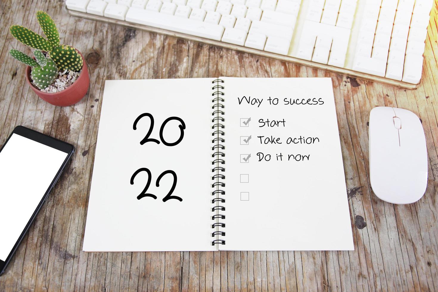 New year resolution goals list way to success 2020 photo
