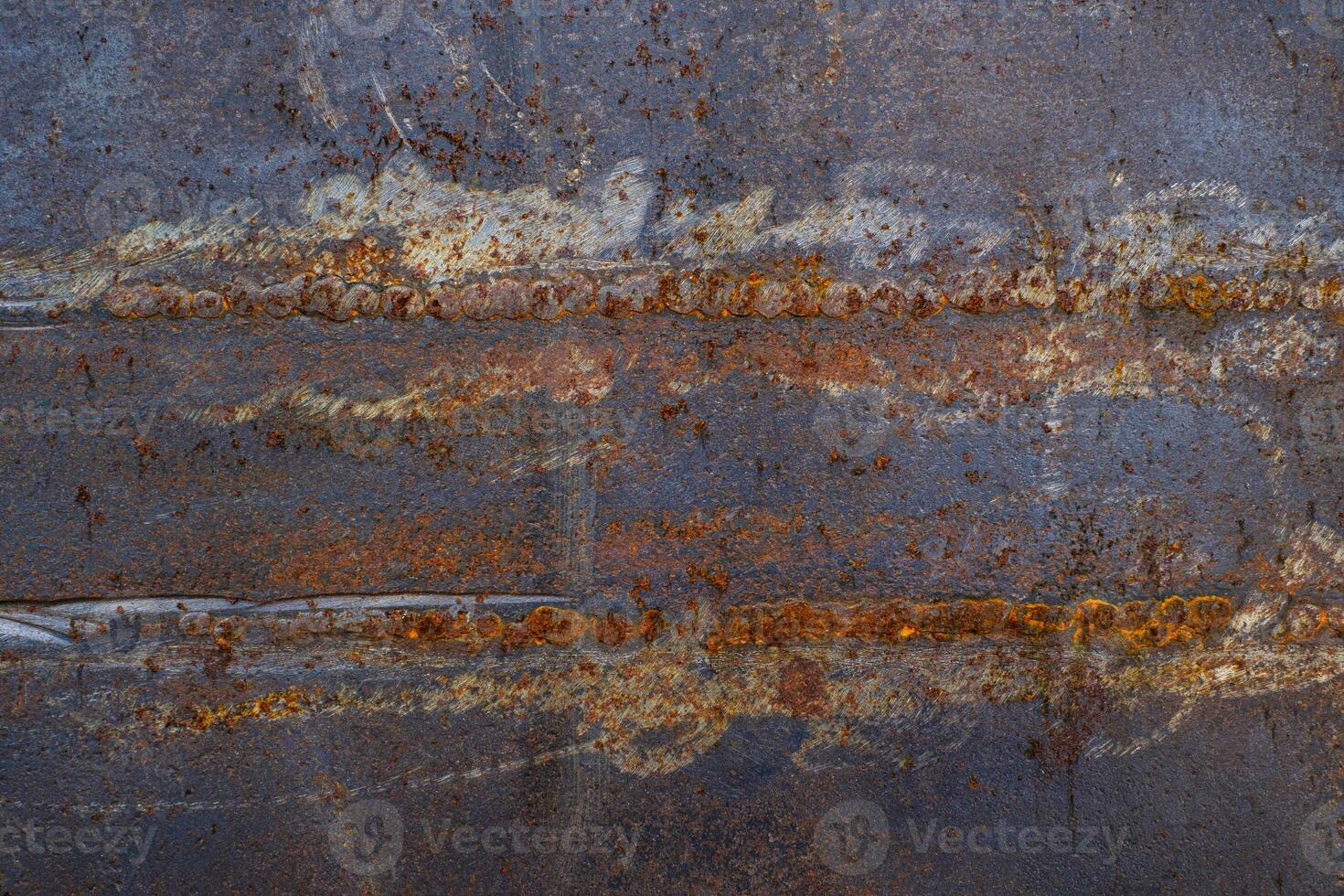 Rust on the surface of the old iron sheet photo