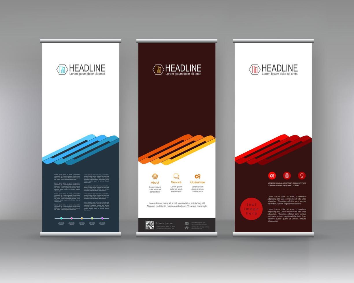 Roll up banner stand brochure flyer vertical template design, covers ,infographics ,vector abstract geometric background, modern x-banner vector