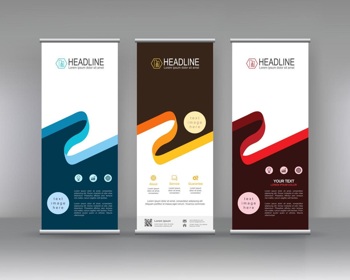 Roll up banner stand brochure flyer vertical template design, covers ,infographics ,vector abstract geometric background, modern x-banner vector