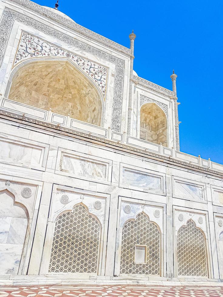 Taj Mahal Agra India Mogul marble mausoleum amazing detailed architecture photo