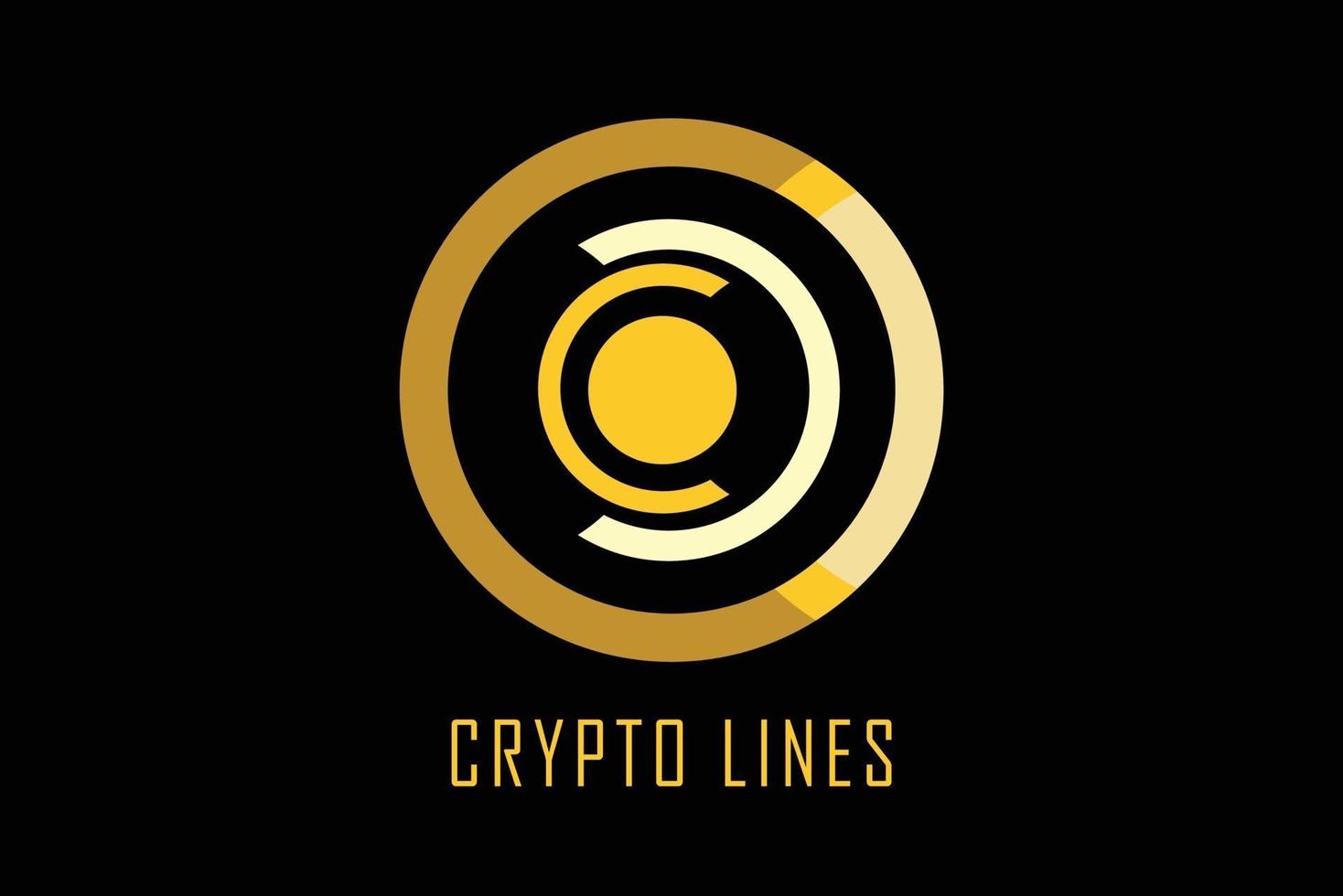 Crypto logo, Letter C logo for branding vector