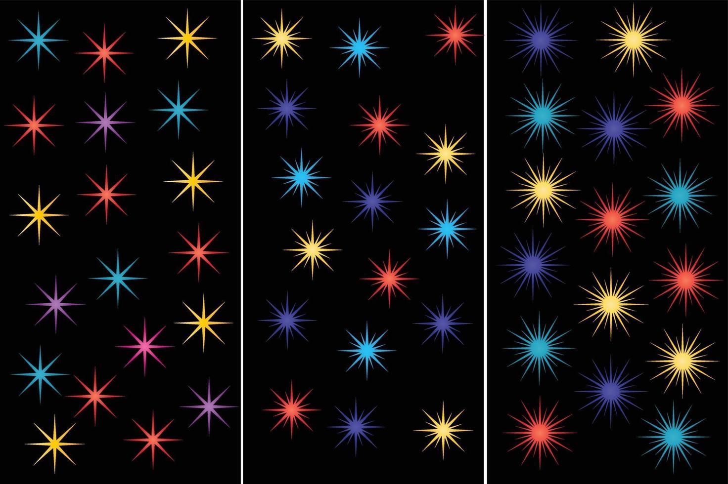 luz de las estrellas de patrones sin fisuras a todo color vector